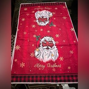 African-American Black Santa Kitchen Dish Towel For Christmas Kwanzaa Holiday